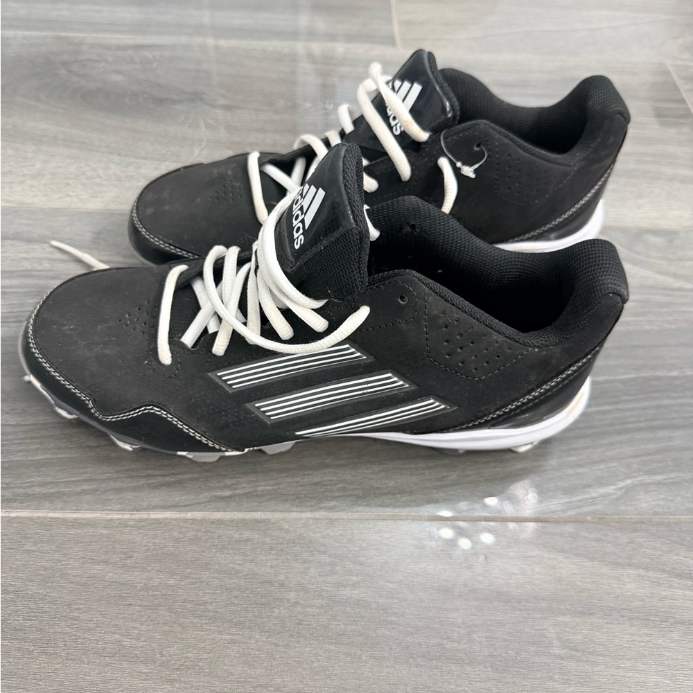 Adidas Black and White baseball cleats men’s 7.5